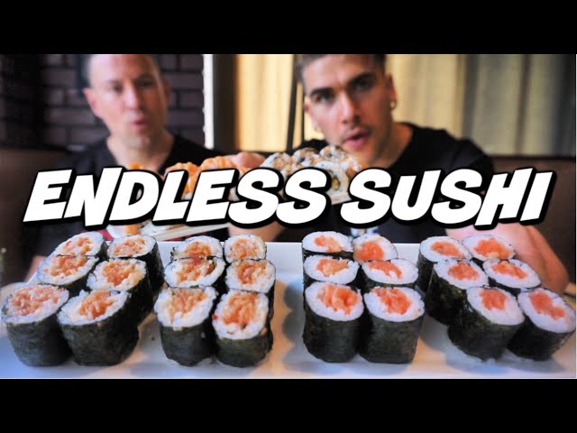 ALL YOU CAN EAT SUSHI VS PRO EATER + WE GOT CUT OFF! | DESTROYING 400+ SUSHI | Man Vs Food