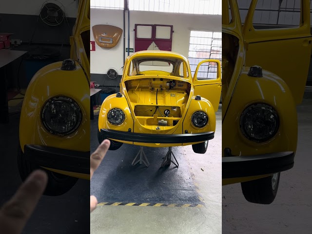 Montagem do Fusca 1975 Amarelo✨🔥! #fusca #automobile #restoration #vwtype1 #modification