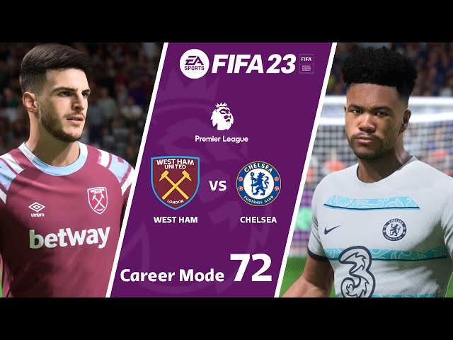 Chelsea vs West Ham | Premier League | FIFA 23 | Career Mode | PC Next Gen Gameplay