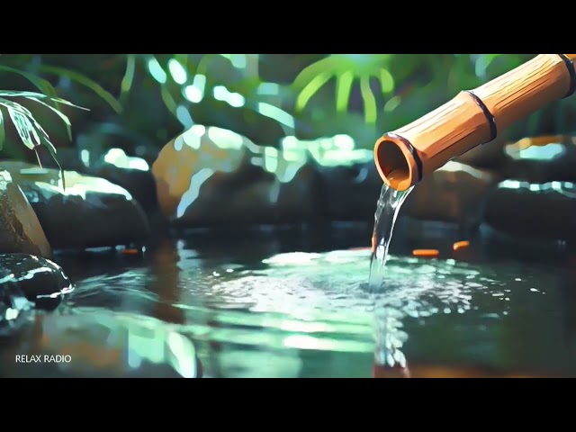 🌿 Serene Bamboo Water Flow 💦 | Zen Garden & Tranquil Nature Sounds