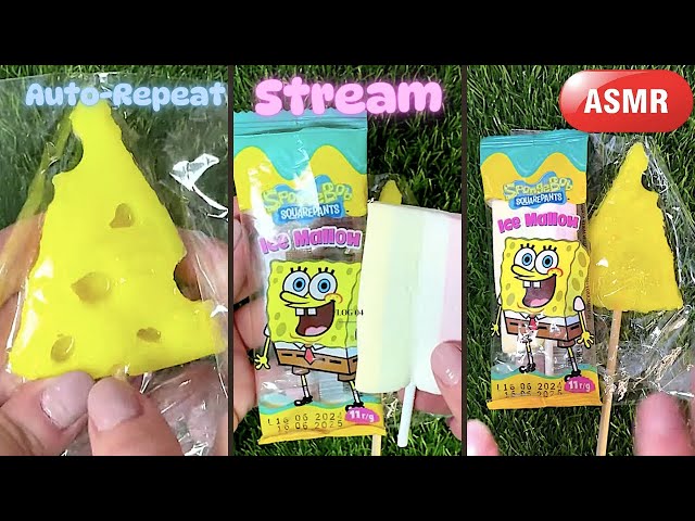 ASMR Relaxing Candy Unboxing | Marshmallow SpongeBob &  Lollipops (No Talking) 🍭🍫