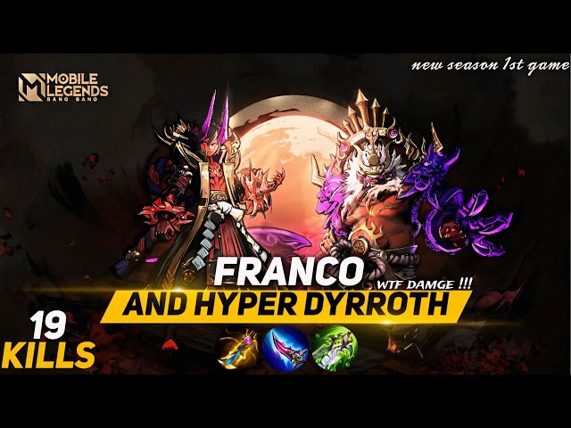 BEST FRANCO AND GLOBAL NO 1 DYRROTH WTF DAMAGE!!! | BACK TO EPIC AGAIN | MLBB | GODXWARRIOR