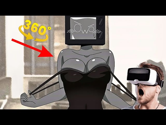 Epic 360° TV Woman vs Skibidi Toilet 360°🍑