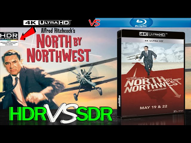 North by Northwest 1959 HDR ANALYSIS 4K Blu Ray vs 1080p BD SDR 100nits #TRUE_DIFFERENCE