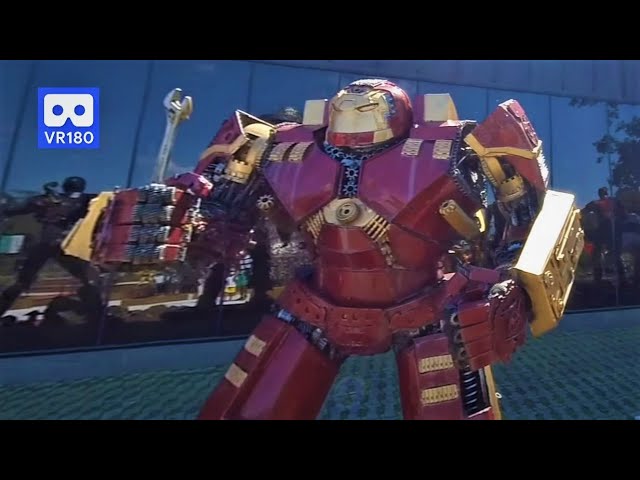 3D 180VR 4K Hulkbuster and Iron man in Robot World