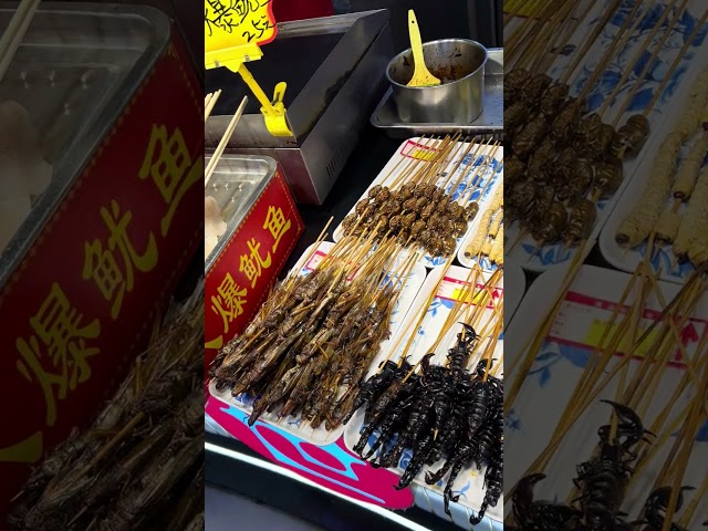 Beijing's Famous Bug BBQ Market! 🐛🔥 Would You Try This?