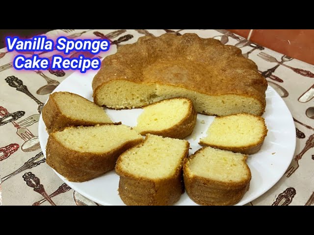 Vanilla Sponge Cake Recipe | How To Make Eggless Cake At Home | Vanilla Cake Recipe in Oven