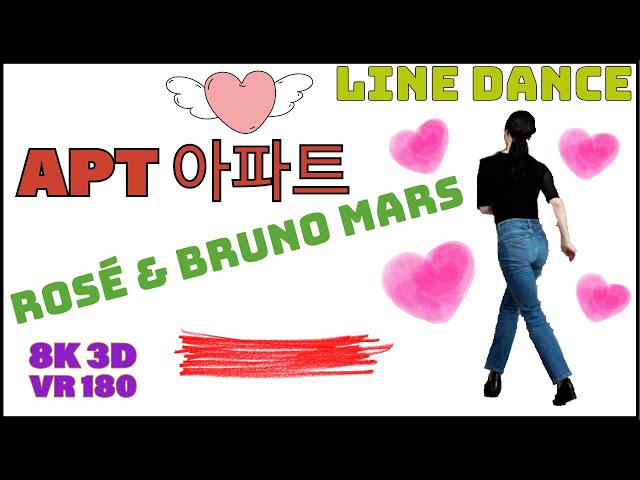 VR - 'APT. - ROSÉ & Bruno Mars'  Line Dance demo #vr #vrdance #vr180 #8k