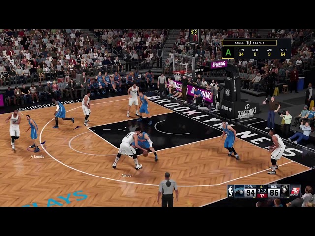 NBA 2K Mi Carrera Gameplay último nível, Brooklyn Nets jogo 44 Temporada Regular