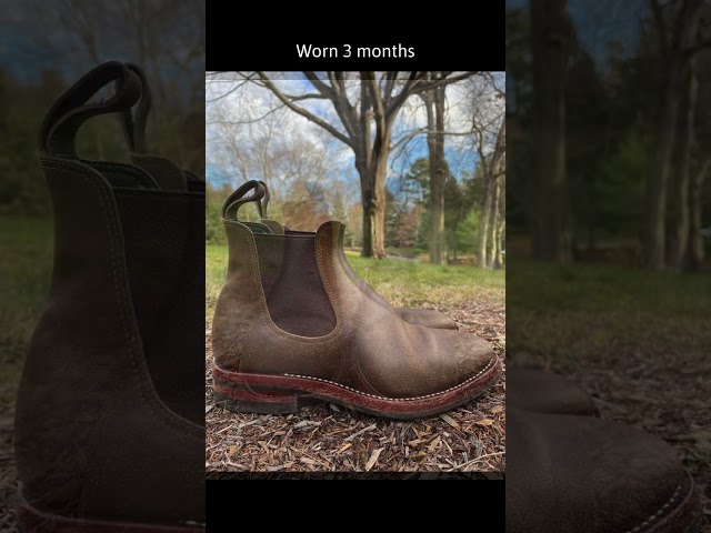 Benzein The Seventh Chelsea Boot in Horween Olive Waxed Flesh