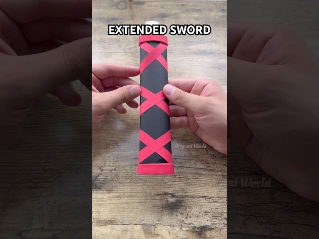 HOW TO MAKE ORIGAMI EXTENDED SWORD EASY CRAFT TUTORIAL | DIY EXTENDED SWORD ORIGAMI INSTRUCTIONS