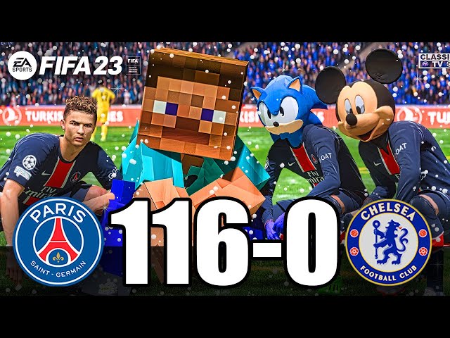 FIFA 23 - RONALDO, MESSI, SPIDER MAN, MARIO, ALL STARS PLAYS TOGETHER | PSG 120-0 Real Madrid