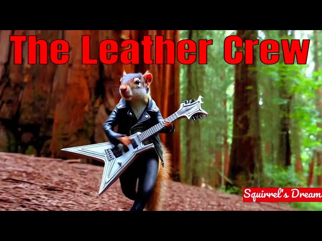 Biker Squirrels in Leather playing Music in the Woods ~ "Aches and Pains"