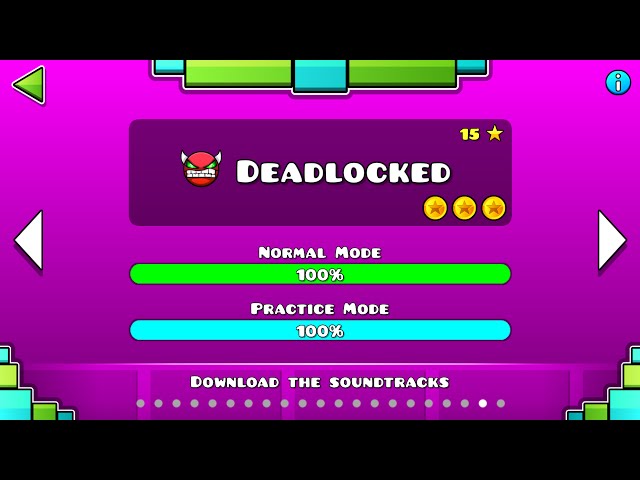 Geometry Dash – “Deadlocked” 100% Complete [All Coins] | GuitarHeroStyles