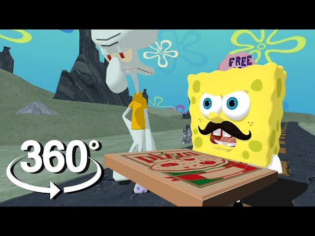 Spongebob Squarepants! - 360°  - Krusty Krab Pizza UPDATED! (First 3D VR Rehydrated Game Experience)