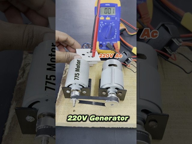 Making A High Powerful AC Generator Using 775 Motor #shorts #generator #dcmotor