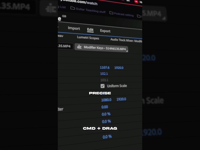 Make precise adjustments in Premiere and After Effects #premierepro