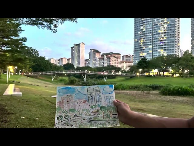 Urban Sketching at Bishan Park Singapore