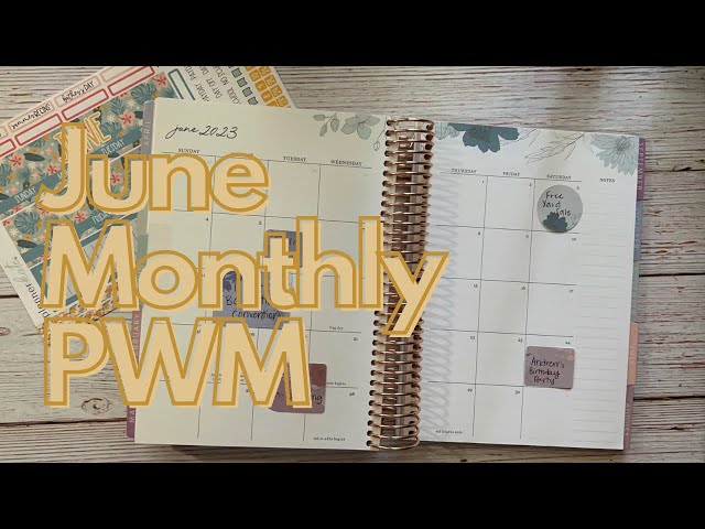 JUNE MONTHLY PLAN WITH ME | EC A5 Compact Vertical Planner and PlannerKate Stickers