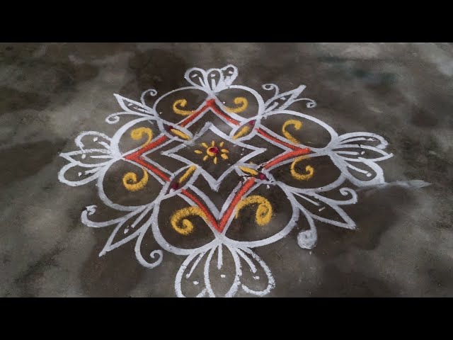 5*1 simple &easy kolam 🌼🌼🌼