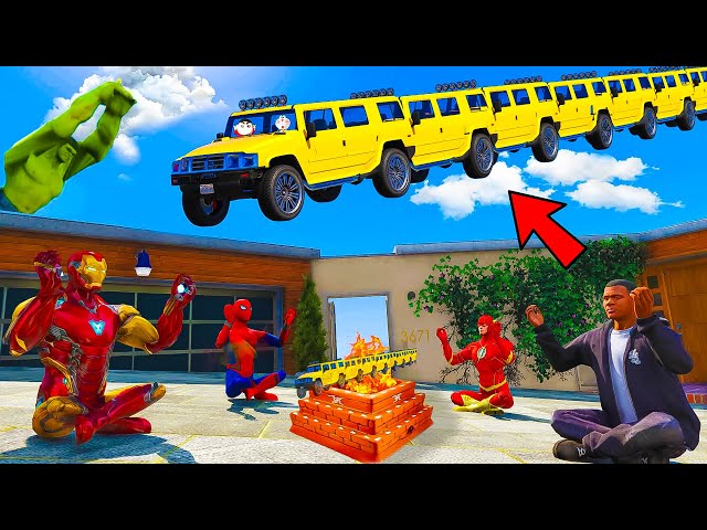 Shin Chan & Franklin Make a Worlds Longest Car (World Record Car) in Gta 5 in Telugu