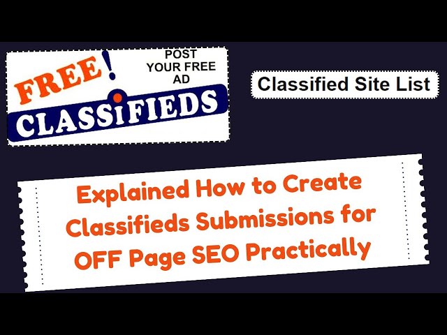 Classifieds Submission Links Tutorial 2025 | How to Create Classified Submission Links 2025 in Hindi