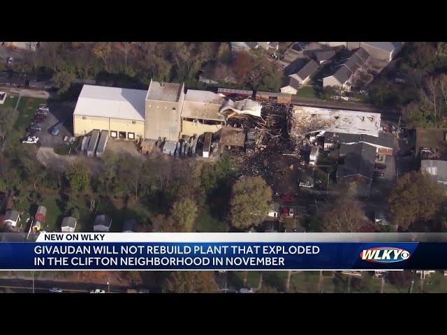 Givaudan not rebuilding in Clifton neighborhood following deadly plant explosion