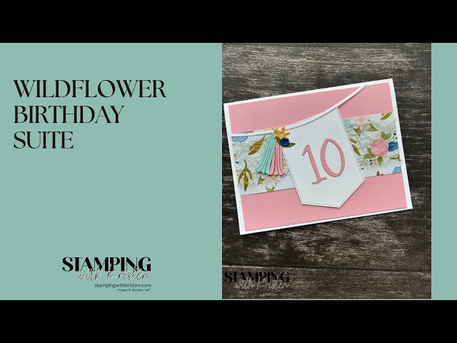 Make Personalized Banner card with Wildflower Birthday