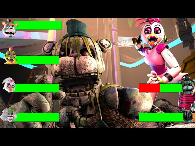 [SFM FNaF] Top 5 DROWNED VS Fights WITH Healthbars