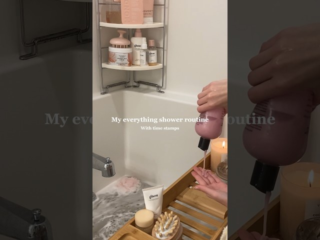 My in depth everything shower routine🤍 #aesthetic #skincare #hair #gurwm #everythingshower #routine