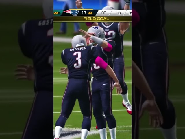 Stephen Gostkowski OVERTIME WINNER #newenglandpatriots #tombrady #thursdaynightfootball #allmadden