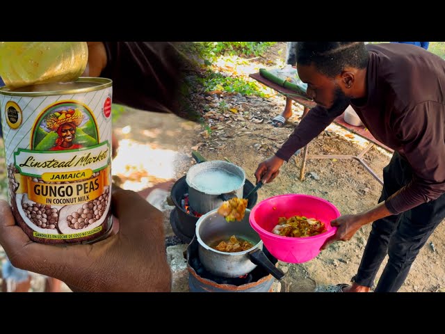 THIS CAN OF PEAS WORKS MAGIC!! | cooking outdoor with the team