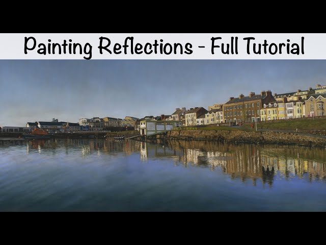 Painting a Building and Water Reflections in Soft Pastel