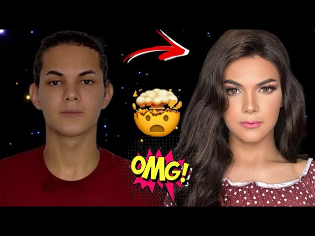 FULL transformation 🤩 (Crossdressing makeup) MALE TO FEMALE 💄😍❤️🤩