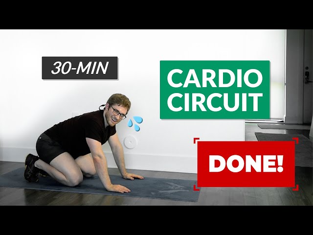 45s work, 15s rest; 30 minutes, no equipment! [Cardio Circuit 003]