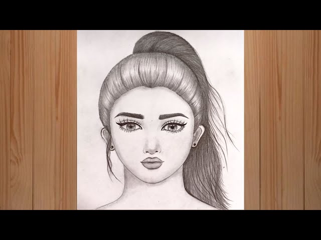 How to Draw a Girl with Pencil Sketch | Easy Girl Drawing | girl drawing for beginners