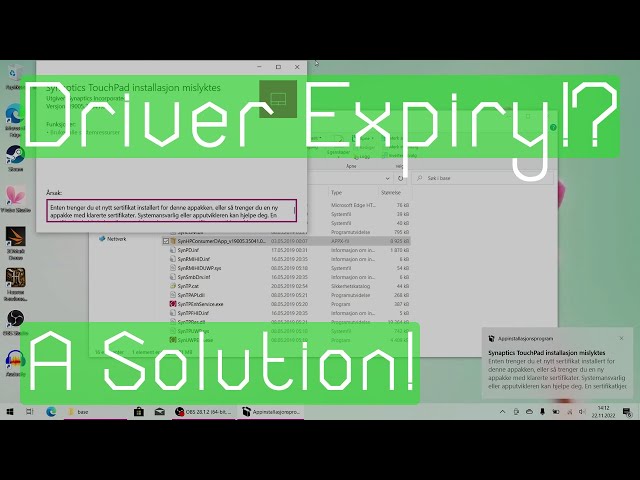 How to Fix Driver Certificate Expiry Ft. My HP ENVY 13 Synaptics Driver. An easy solution!