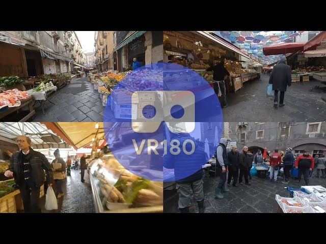 Catania, Sicily Market Walk - VR180 3D 4k