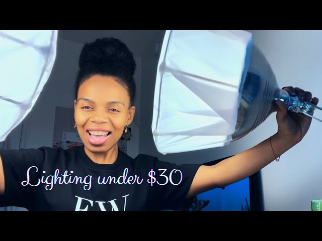 DIY Best Cheap lighting For YouTube Videos under $30 and Soft box Light Diffuser in Two Ways!