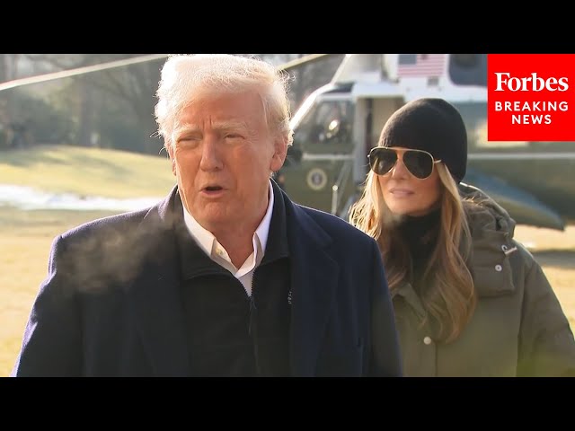 BREAKING NEWS: Pres. Trump—Alongside Melania—Speaks To Reporters Before Heading To North Carolina