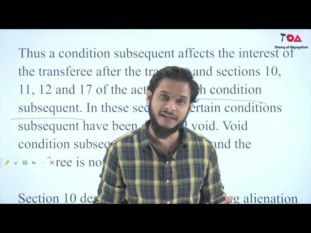 Section 10 Transfer of Property Act || Condition restraining alienation