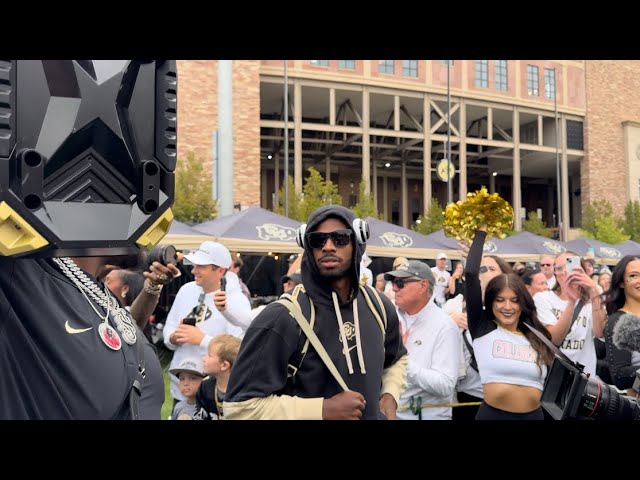 CU BUFFS & COACH PRIME WALK IN FOR BIG12 Game vs. BAYLOR - Blenders Sunglasses