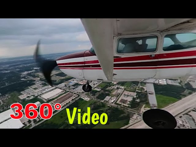 360° Video GoPro Fusion | Cessna 172 Skyhawk | Flying around Houston, Texas