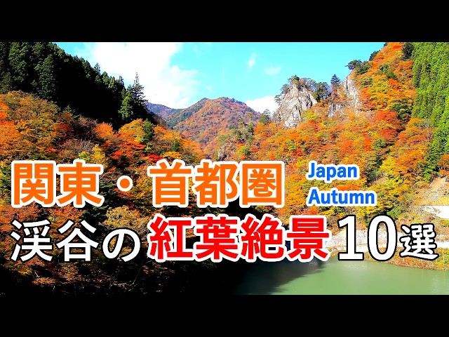 10 Best Views of Autumn Foliage in Valleys of Kanto region / Beautiful Scenery of Japan [ 4K ]