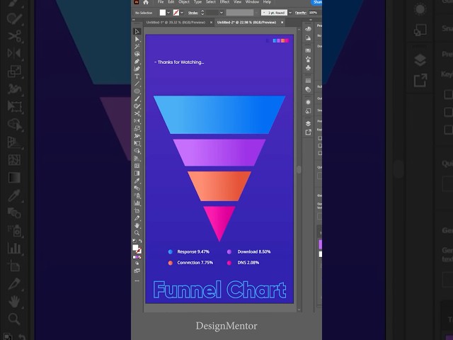 How to create Gradient Funnel Chart in Adobe Illustrator | DesignMentor