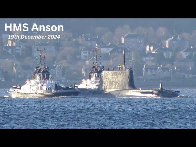 HMS Anson returns to Faslane Naval Base