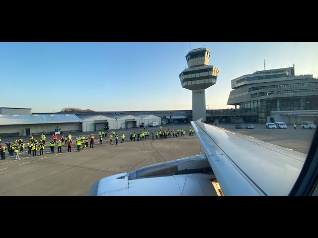 Last take off from Berlin Tegel Airport  - flight AF1235 - passenger view