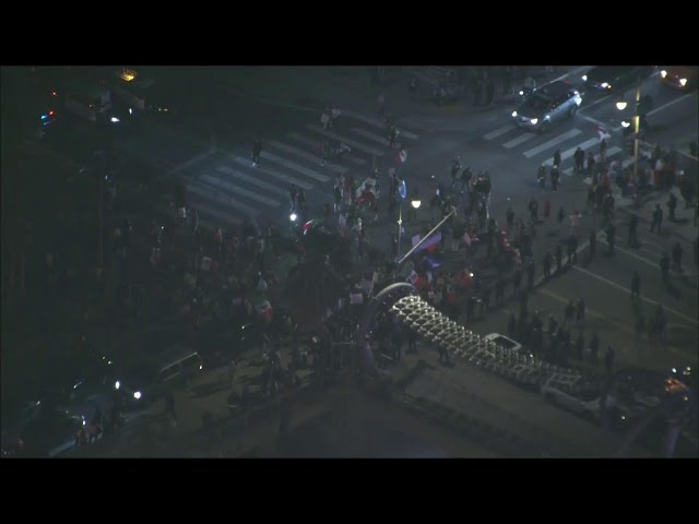 Watch Live: Law enforcement issues dispersal order on demonstration in downtown LA.