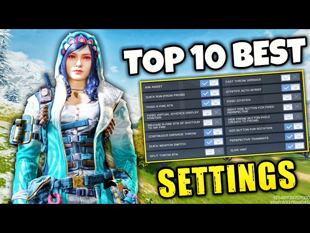 TOP 10 (RAREST) SETTINGS FOR COD MOBILE BATTLE ROYALE | BR SETTINGS COD MOBILE