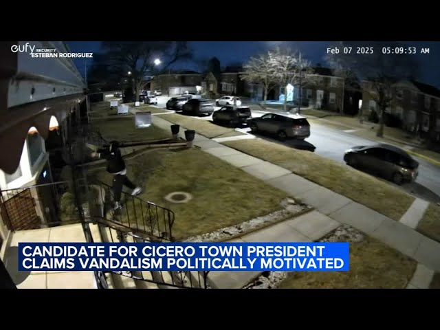 VIDEO: Suburban political candidate says rocks thrown at his home, campaign office